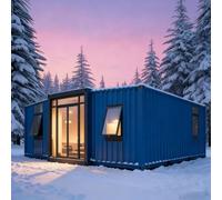 Pequeñas Casas portátiles para Vivir en una casa prefabricada con Completas | Casa contenedor expandible, casa prefabricada plegable para adultos, cocina y baño, vivienda cómoda a tiempo completo