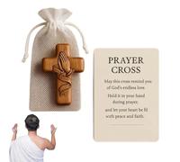Pequeñas cruces de madera | Cruces adheridas a mano - Crucifijo decorativo de madera para conmemoraciones de devoción diaria, familiares, católicos, coleccionistas, socios patrióticos, cristianos
