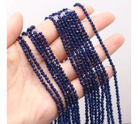 Pequeñas cuentas sueltas de espinela azul for la creación joyas, pulseras, collares y accesorios(Deep Blue)