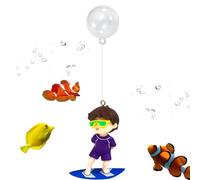 Pequeñas decoraciones de acuario de buceo, decoración de acuario, compañero de juego de peces de dibujos animados, pequeño acuario, Betta Fish Toys dispositivo de flotación, accesorio para acuario