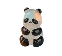 Pequeñas esculturas de panda: adorables miniaturas de resina de brillo, estatuas de animales artísticos artísticos, 1.18x0.79x1.57 pulgadas Regalo de figuras decorativas únicas | Decoración de acuario