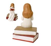 Pequeñas figuras de ángel,Lectura Figura Ángel Libro Escultura Decoración del Hogar | Escultura de ángel de resina sintética,Adecuado para Lectores Maestros Mujeres Bibliotecarias Mesita de Noche