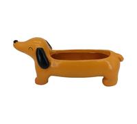 Pequeñas macetas para Plantas suculentas - Macetero con Forma de Dibujos Animados con Perro 21 x 10 x 6,5 cm | Maceta Bonsái, decoración de jardín de Resina, Soporte para Plantas suculentas