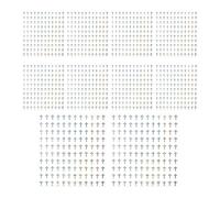 Pequeñas pegatinas de cruz - 1200 piezas de lámina plateada autoadhesivas pequeñas calcomanías, pegatinas católicas cruzadas - para teléfonos móviles, coches, invierno, escuela, estudio, Navidad