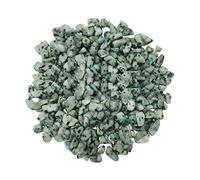 Pequeñas piedras verdes pulidas para plantas ornamentales, acuario, grava para plantas en maceta, bonsái, terrario, hadas, jardín, proyecto de bricolaje, 100 g, piedras lisas para pintar (G, talla