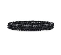 Pequeñas Semillas Caviar Rondell Perla Natural Genuino Facetado Piedra Preciosa Azul Larimar Rojo Granate Negro Rosa Turmalina Verde Jade Strange Pulsera Elástica para Mujeres Adolescente Conjunto de