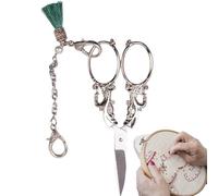 Pequeñas tijeras de costura vintage de forma europea, tijeras de manualidades retro - Incluye cadena | tijeras creativas de ganchillo para coser bordados, acolchados, manualidades, manualidades