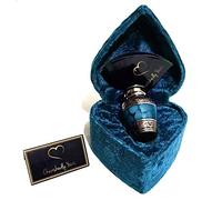 Pequeñas urnas de cremación de recuerdo para cenizas humanas con funda de corazón de terciopelo y embudo, hermosa urna conmemorativa de latón azul oscuro grabado a mano