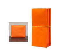 Pequeño 10-15g 55x130x25mm Bolsa de sellado térmico de papel de aluminio con parte superior abierta Bolsas gruesas de champú para té, café, chocolate, azúcar, miel, naranja mate, 300 piezas