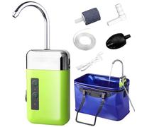 Pequeño Acuario Bomba de Aire - Acuario, Bomba de Aire Set Set | Salida de Agua inductiva, Bomba de Aire silenciosa con Luces, bombear automáticamente una Bomba de oxígeno para el Transporte de