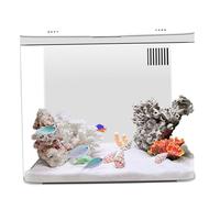 Pequeño acuario, tanque de pescado 1,3 galones kit de inicio de acuario pequeño con filtro de 3 capas & LED LED LED, Fish de escritorio con sistema de autolocación para pescado Betta, camarones, tanq