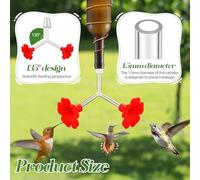 Pequeño alimentador de colibrí, piezas de reemplazo de alimentador de colibríes - 3 Piezas Alimentadores de colibrí a prueba de fugas - Suministros de observación de aves a prueba de salpicaduras no g