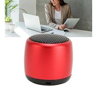 Pequeño Altavoz Inalámbrico, Emparejamiento Automático Gran Volumen Mini Altavoz Subwoofer Pesado Material Metálico Carga USB para Teléfono para Tableta (Rojo)