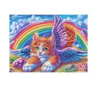 Pequeño ángel arcoíris Puzzle 500 Piezas Arch Flora Meadow Rompecabezas Familiar para Adultos Aliviar Estrés Decoración De Pared Moderna 500 PCS