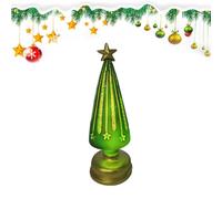 Pequeño Árbol de Navidad Resina Iluminado Que Funciona con Pilas | Decoraciones Navideñas Centros de Mesa Festivos Para Sala de Estar Salón Chimenea Estante Año Nuevo Fiesta Evento Verde