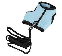 Pequeño arnés de Animales y Set de Correa, Chaleco de Conejo de hámster Ajustable, cómodo arnés de Seguridad para Mascotas de Nylon con Plomo (Azul Claro, M)