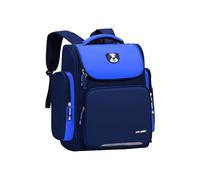 (Pequeño-Azul real) Mochila escolar con estampado de dibujos animados, mochilas de viaje para computadora