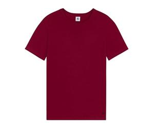 Pequeño Barco Camiseta, Mujer icónico de Algodón de Manga Corta, Amaranto, S