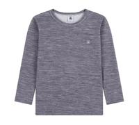 Pequeño Barco Camiseta Niño de Lana y Algodón Manga Larga a Rayas, Tarde/Marshmallow, 12 años