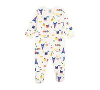 Pequeño Barco Pijamas Bebé de Muletón Raspado Cuello Impreso París A0dvq01 Ropa de Noche Mixta bebé (1 Unidades), Blanco Multicolor, 3 Mes