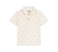 Pequeño Barco Polo Niño de Algodón de Manga Corta Impreso, Milk/Pompei, 3 Años