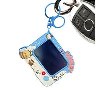 Pequeño bloc de bocetos, colgante para tableta de escritura con bonito patrón de, mochila de juegos de viaje para niños, clip para llavero, boceto borrable y bloc de escritura para pintar y