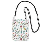Pequeño bolso cruzado para llevar un teléfono móvil, diagonalmente abstracción biología, química, 4 mini cartera de hombro, cartera para teléfono inteligente