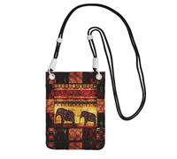 Pequeño bolso cruzado para llevar un teléfono móvil, diagonalmente elefante africano, retazos, mini bolso de hombro, cartera para teléfono inteligente