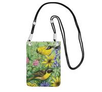 Pequeño bolso cruzado para llevar un teléfono móvil, diagonalmente jilguero americano, mini monedero de hombro, cartera para teléfono inteligente