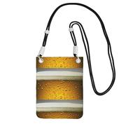 Pequeño bolso cruzado para llevar un teléfono móvil, diagonalmente, papel tapiz de cerveza, mini bolso de hombro, cartera para teléfono inteligente