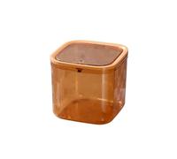 Pequeño bote de basura Papelera de escritorio con tapa for sala y oficina: compacta y elegante.(Orange,L)