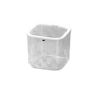 Pequeño bote de basura Papelera de escritorio con tapa for sala y oficina: compacta y elegante.(Transparent,L)
