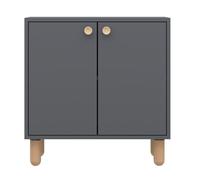 Pequeño buffet de 2 puertas con patas de haya maciza l72 cm - lina