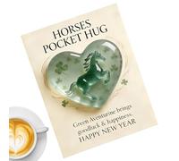 Pequeño caballo de bolsillo - Recuerdo motivacional de bolsillo | Tarjeta motivacional para festival de primavera - para viajes en casa, estudiantes, reuniones de trabajo, salas de espera, colegas