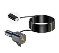 Pequeño cable de carga USB para coche de doble salida adaptador de carga de vehículo para la navegación del mapa y cable de carga largo fácil de transportar
