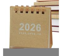 Pequeño Calendario de Escritorio | Calendario Mensual Portátil Para Escritorio | Planificador Diario Organizador Anual Planificación en Papel para Escuela Oficina Hogar Residencia Estudiantil