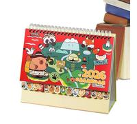 Pequeño Calendario De Escritorio - Planificador De Horarios Capibara 2026 | 12 Meses Calendario De Pie | para Hogar Familia Amigos Escuela Aula Lugar de Trabajo Sala de Estudio