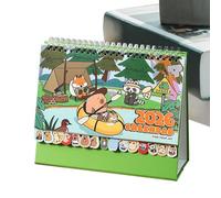 Pequeño Calendario De Oficina,2026 Organizador De Dibujos Animados Capybara,Calendario De Escritorio De Pie Doce Meses | Para Amigos Familiares Escuela Lugar de Trabajo Cocina Apartamento Taller de