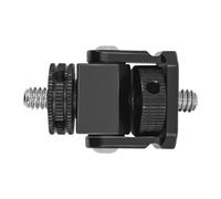 Pequeño caracol PTZ ajustable para cámaras de luz de llenado y monitores con construcción de aleación de aluminio de rosca de 1/4, soporte de cámara negro