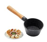 Pequeño cárter de con revestimiento de piedra: mini olla de calor profunda Revestimiento de piedra fácil de manejar que ayuda a la conducción del calor, tamaño pequeño ideal para calentar