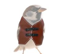 Pequeño chaleco de pájaro, 3,54 pulgadas ajustable -Traje para comodidad y seguridad con diseño ligero, accesorio para mascotas para balcón, jardín, terraza, jardín o zona de juegos, piel sintética
