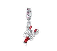 Pequeño Charm Colgante De Langosta, Accesorio De Pulsera De Plata De Ley 925, Compatible con Collar De Pulsera Pandora