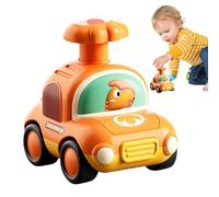 Pequeño coche empujador, coche de empuje Dibujos animados creativos y | Juguete de coche Go Press para niños pequeños Coche de empuje para niños pequeños, juguete para el hogar, Mini vehículo