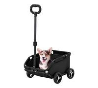 Pequeño cochecito de mascotas - portador ondulado para perros y gatos - carro plegable ligero de perros para viajar, ir de compras, caminar y jugar. Es fácil de doblar y fácil de llevar. El diseño com