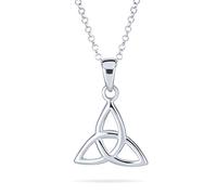 Pequeño Collar Colgante Trinity Viking Love Knot Swirling Celtic Triquetra Para Mujeres Adolescentes En Plata Esterlina .925
