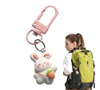 Pequeño conejo, conejo lindo para mujer de coche zanahoria, colgante de | Encanto clave animal conejo zanahoria linda, mini figura de resina, colgante de bolsa de voy
