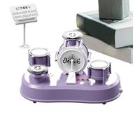 Pequeño conjunto de tambores, pequeño conjunto de tambor portátil para | percusión educativa, efectos de sonido y ligeros, instrumentos musicales en miniatura, gadgets de escritorio para ad