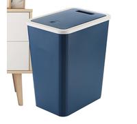 Pequeño contenedor - Batón CAN | Basta de basura | Bin de reciclaje con prensa Top 13L Slim moderno para la sala de estar de cocina para el hogar interior Salón de estar | Mecanismo de prensa a prueba