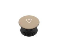 Pequeño corazón Dibujado a Mano gráfico - Beige/Tan PopSockets PopGrip Adhesivo