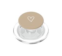 Pequeño corazón Dibujado a Mano gráfico - Beige/Tan PopSockets PopGrip para MagSafe